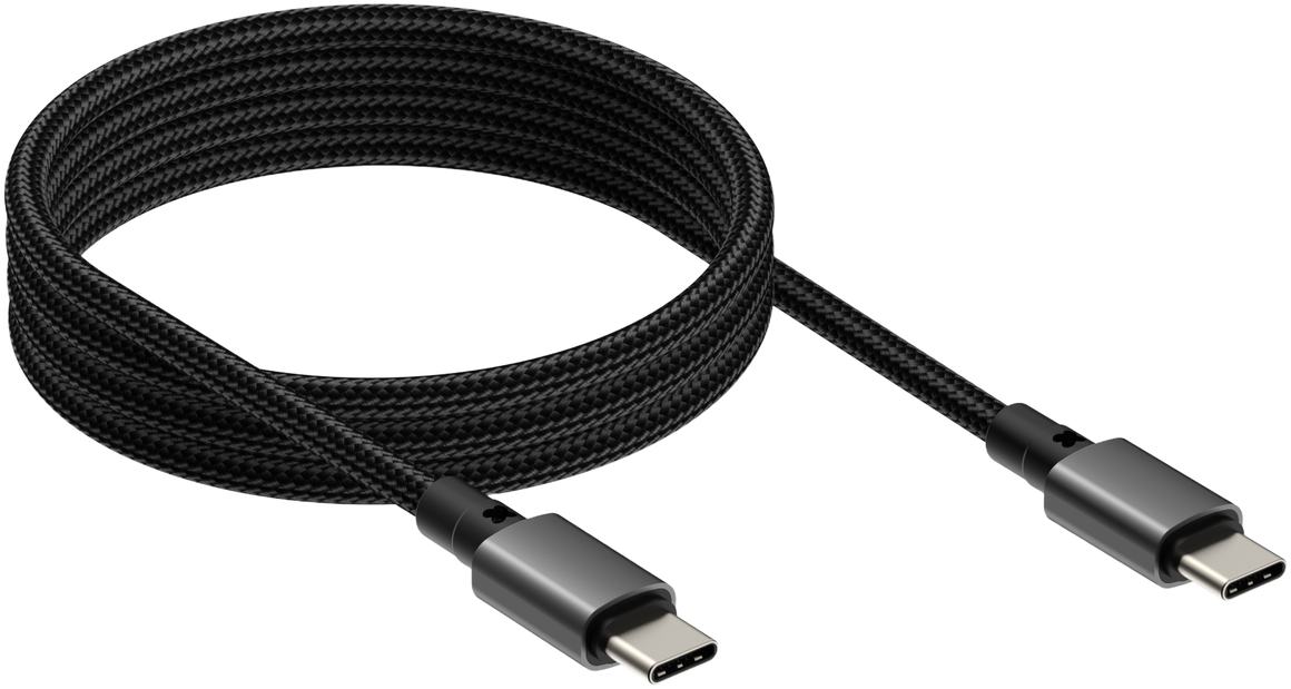 Vision Black Magnetic USB-C Cable 1m