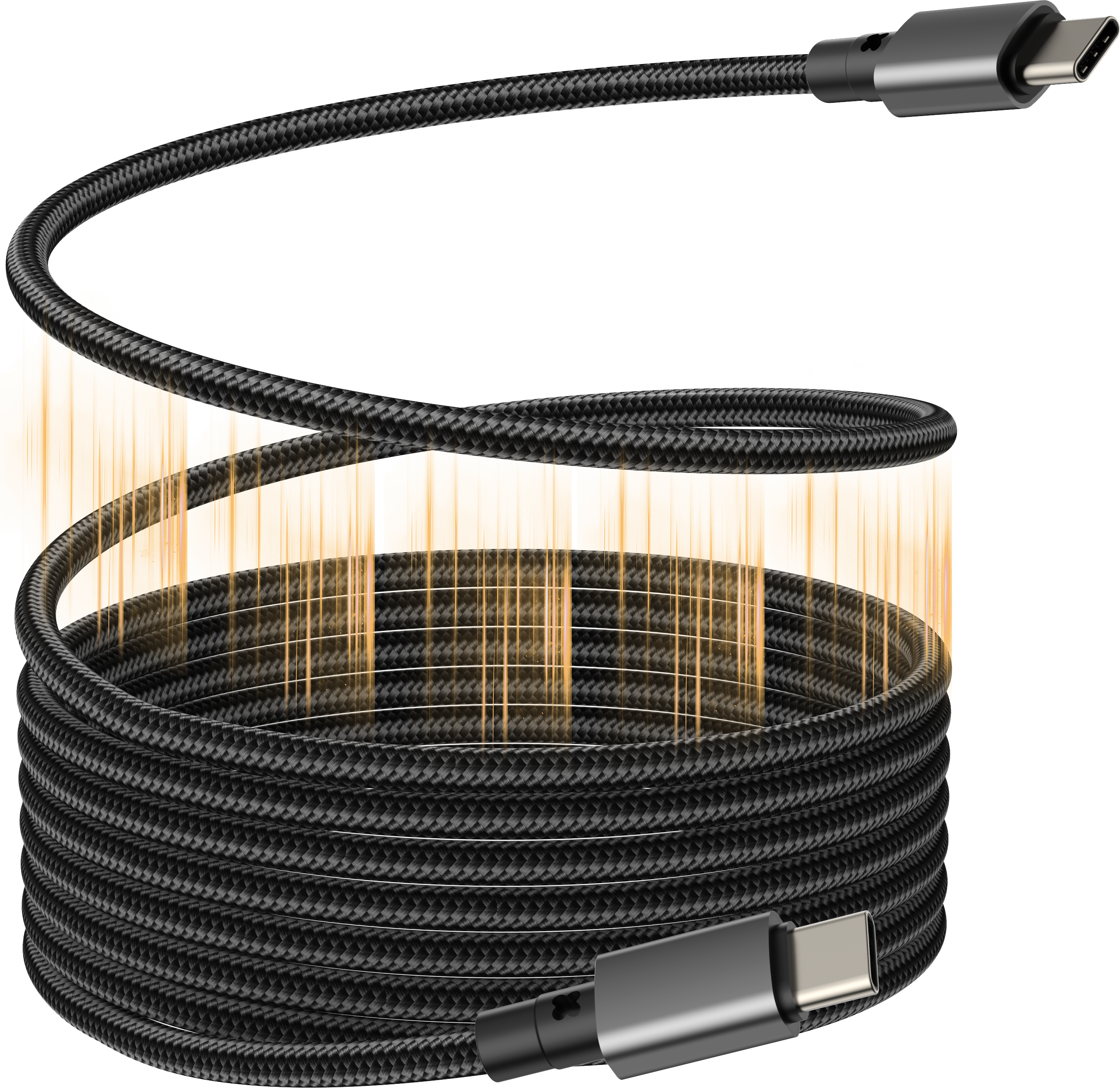 Vision Black Magnetic USB-C Cable 1m