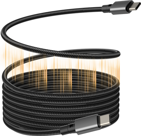 Vision Black Magnetic USB-C Cable 1m