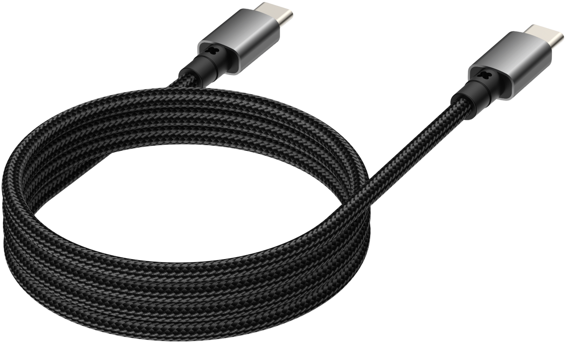 Vision Black Magnetic USB-C Cable 1m