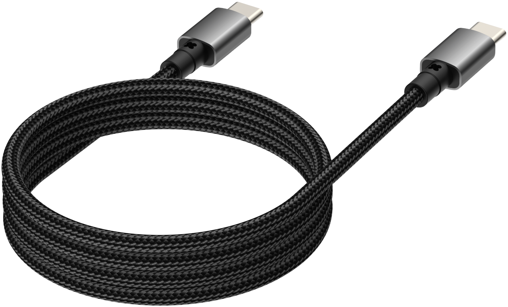 Vision Black Magnetic USB-C Cable 1m