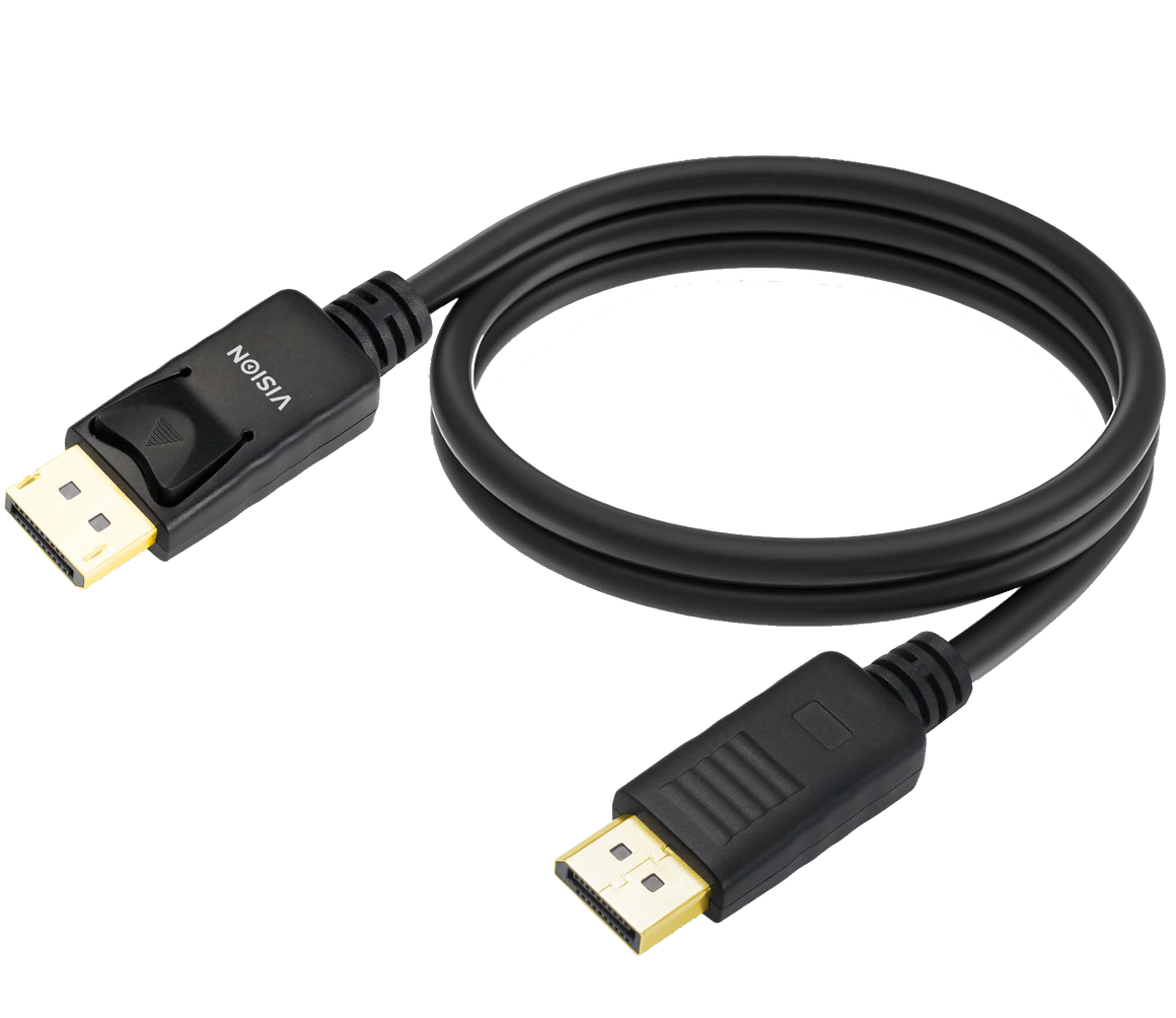 Vision Black DisplayPort Cable 8K 2m