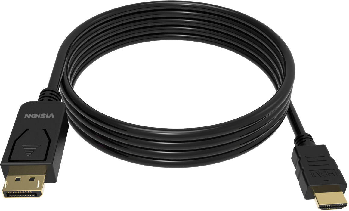 Vision Black DisplayPort to HDMI 8K cable 2m