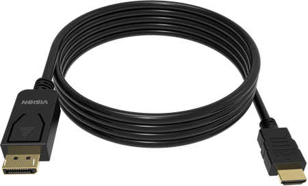 Vision Black DisplayPort to HDMI 8K cable 2m