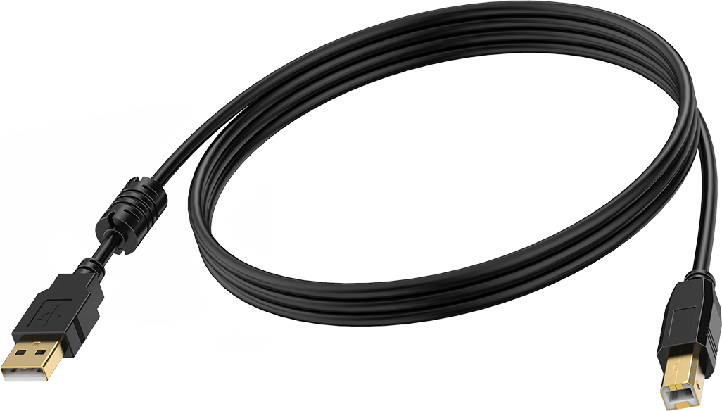 Vision Black USB 2.0 Cable 2m