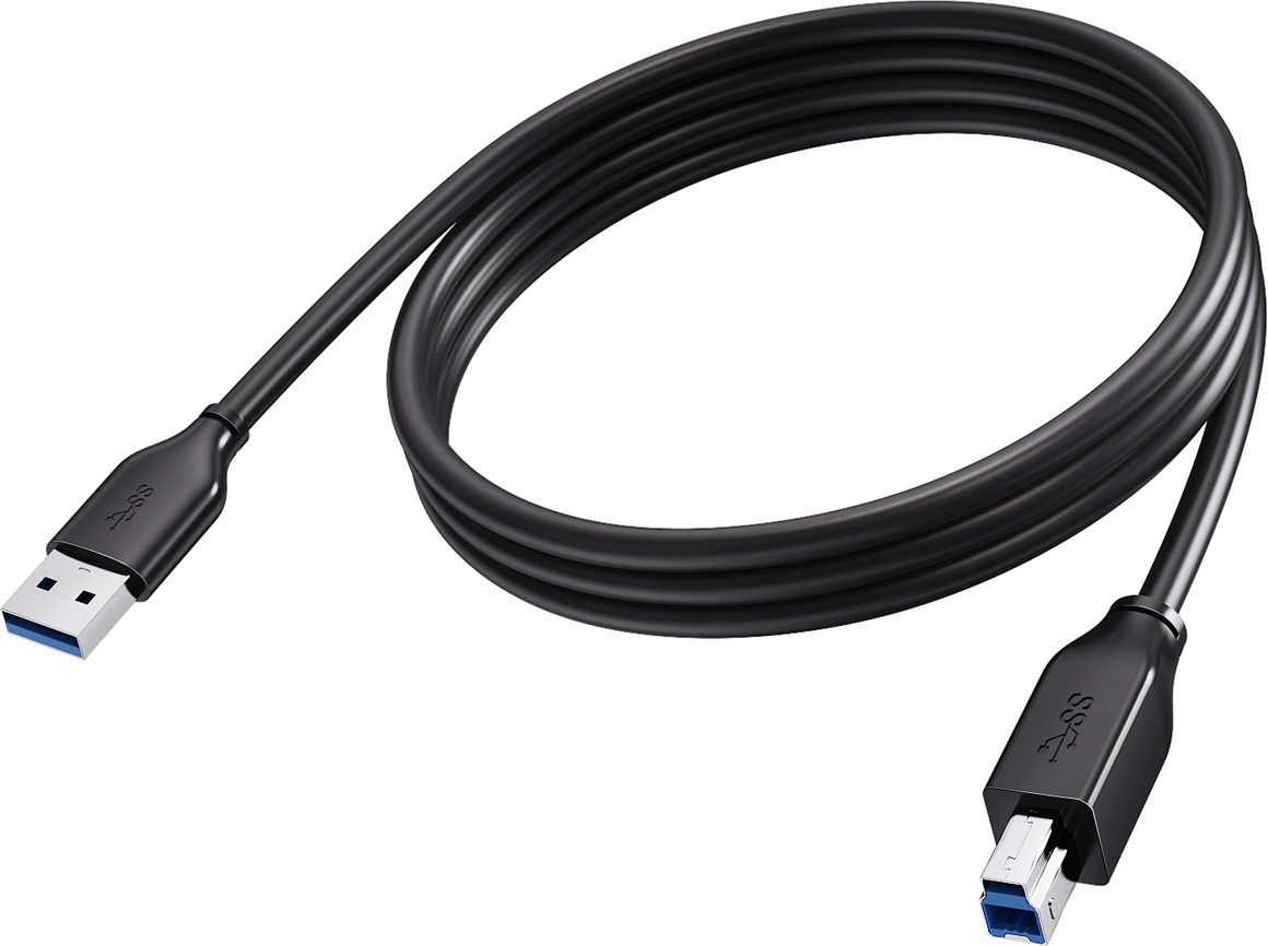 Vision Black USB 2.0 Cable 2 m