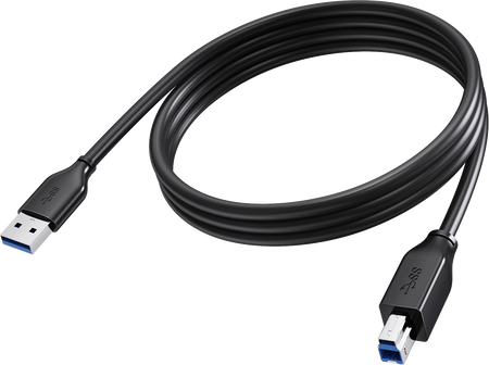 Vision Black USB 2.0 Cable 2 m