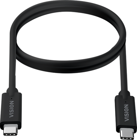 Vision 2m Black USB-C Cable