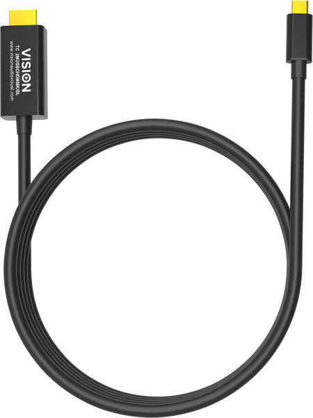 Vision Black USB-C to HDMI Cable 2m
