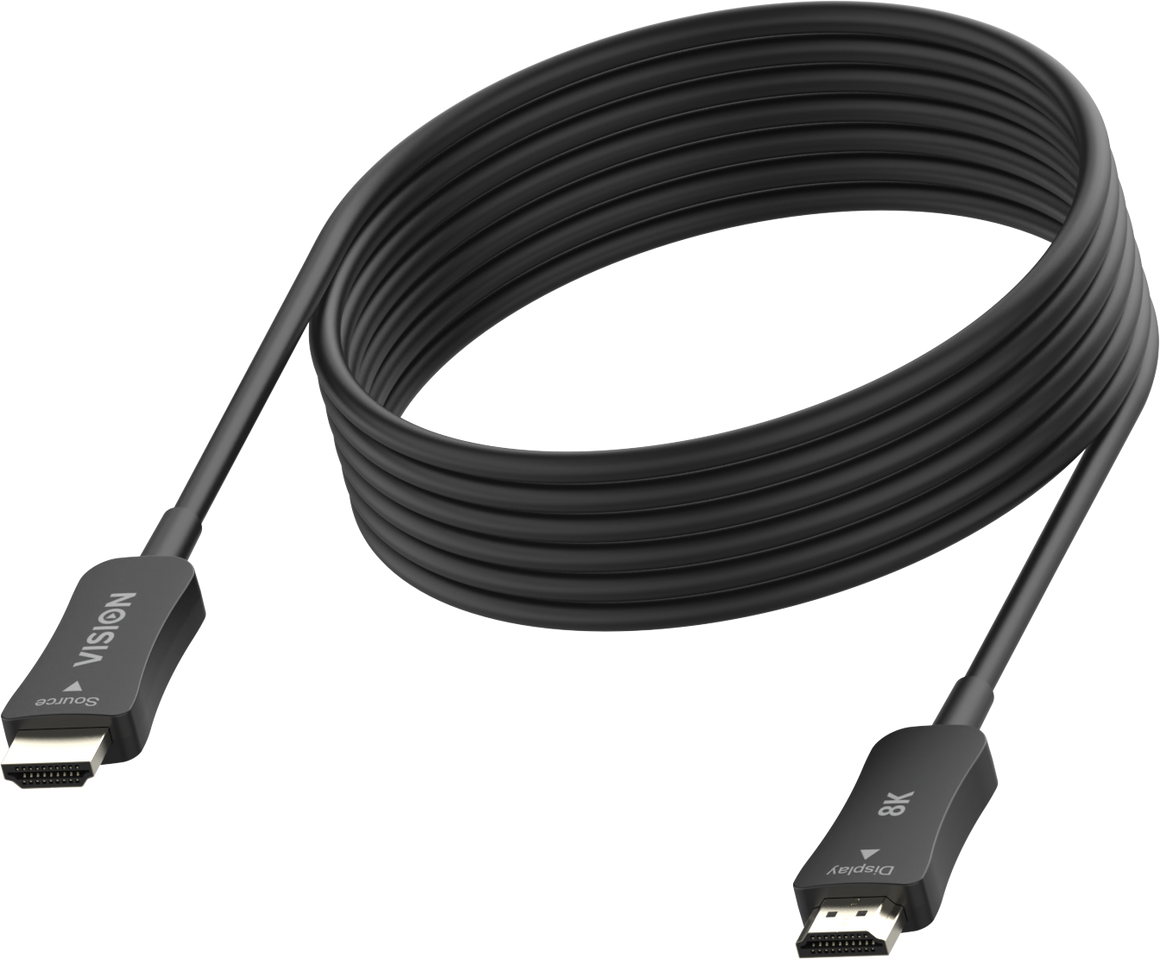 Vision Black HDMI Optical Cable 8K 30m