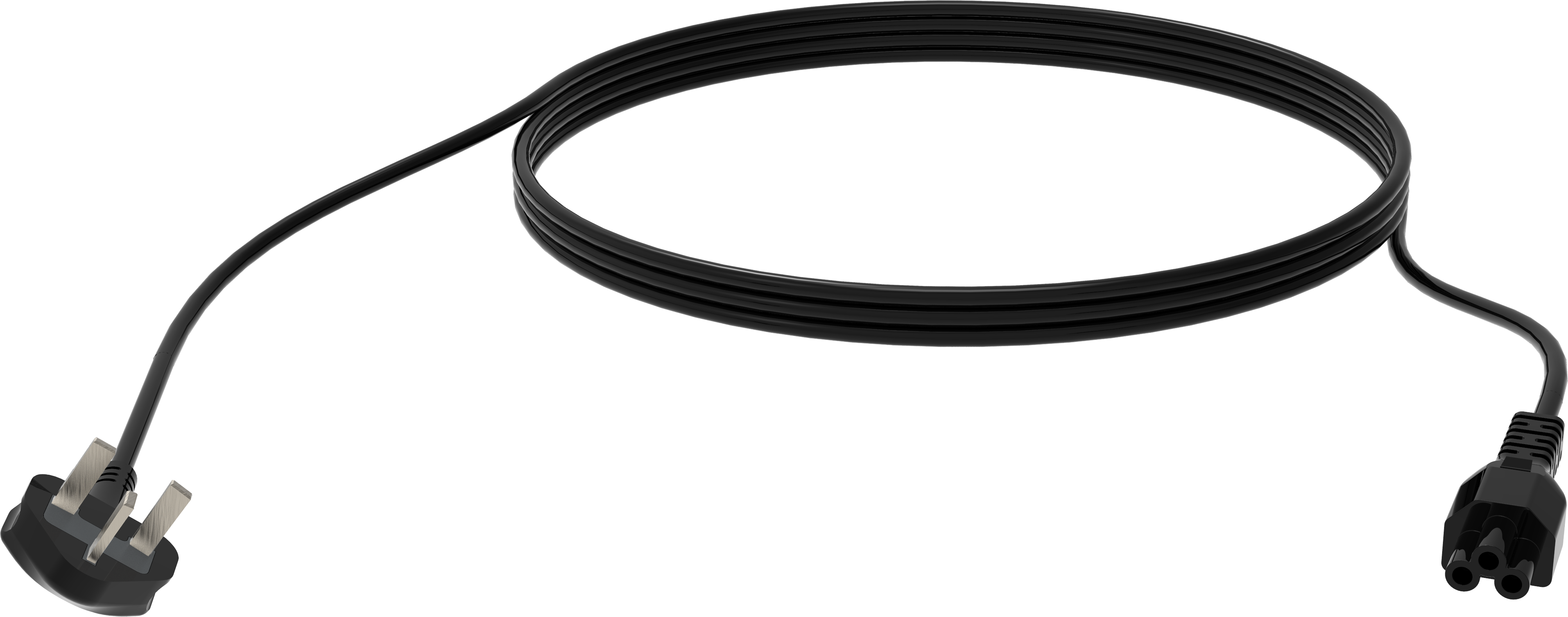 Vision 3m Black UK Cloverleaf Power cable