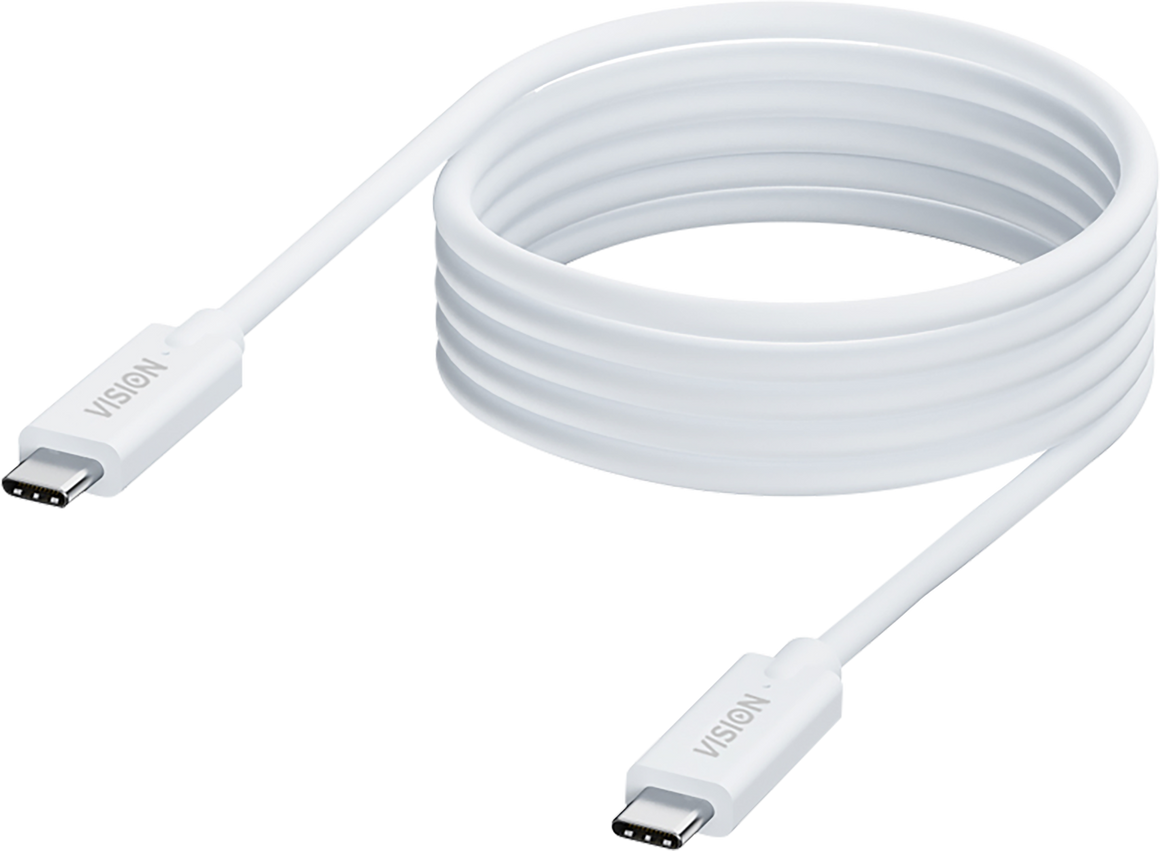 Vision White USB-C Cable 4m (13ft)