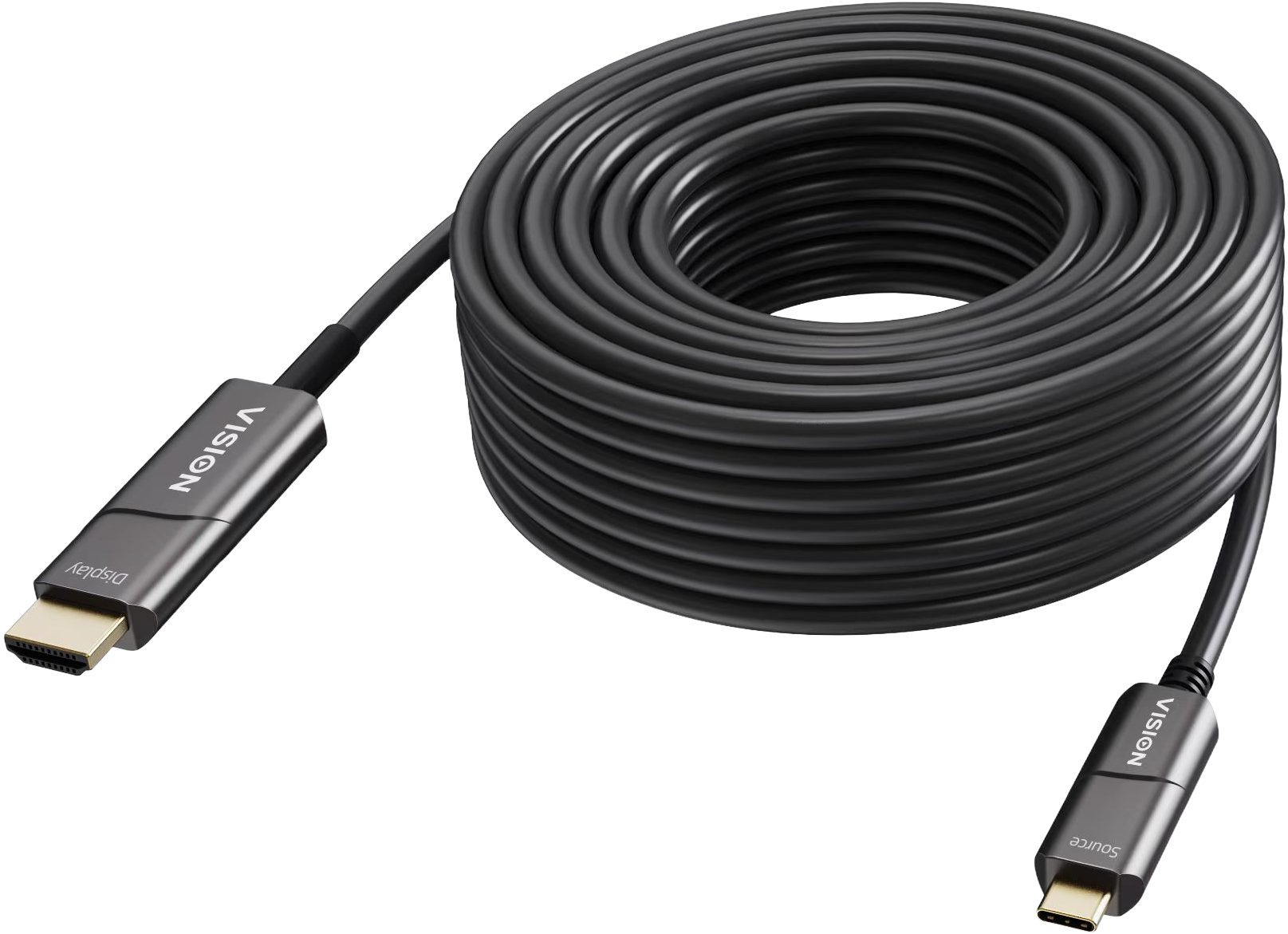 Vision Black USB-C to HDMI Cable 50m