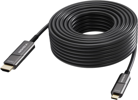 Vision Black USB-C to HDMI Cable 50m