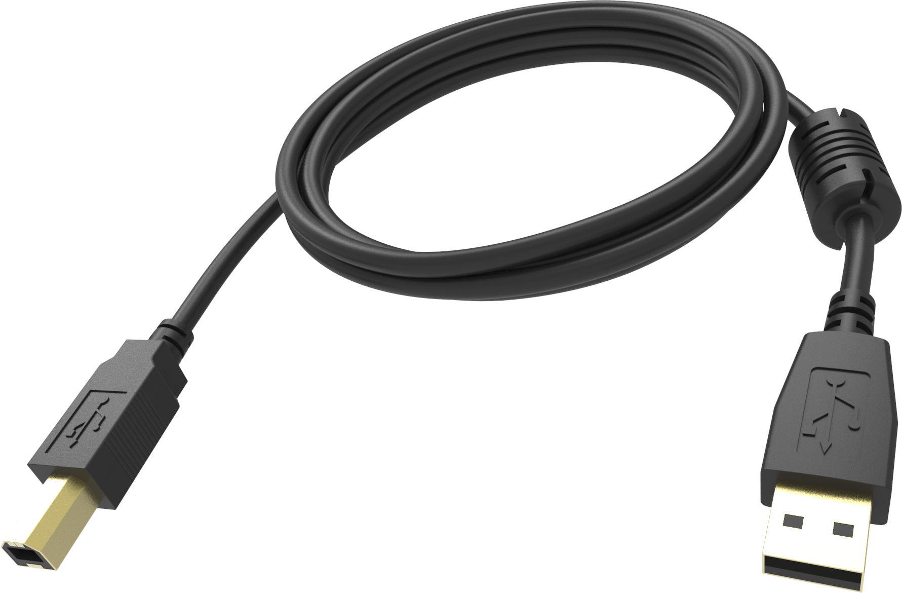 Vision Black USB 2.0 Cable 5m (16ft)
