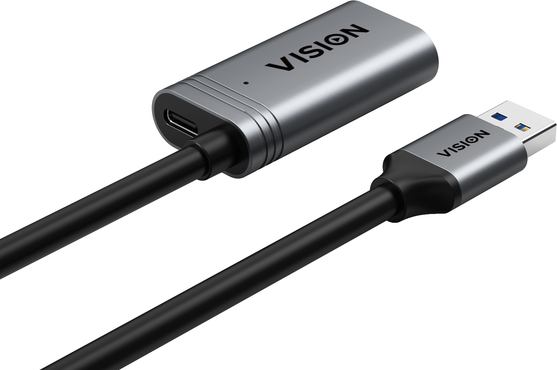 Vision Black USB 3.0 Active Extension Cable 5 m