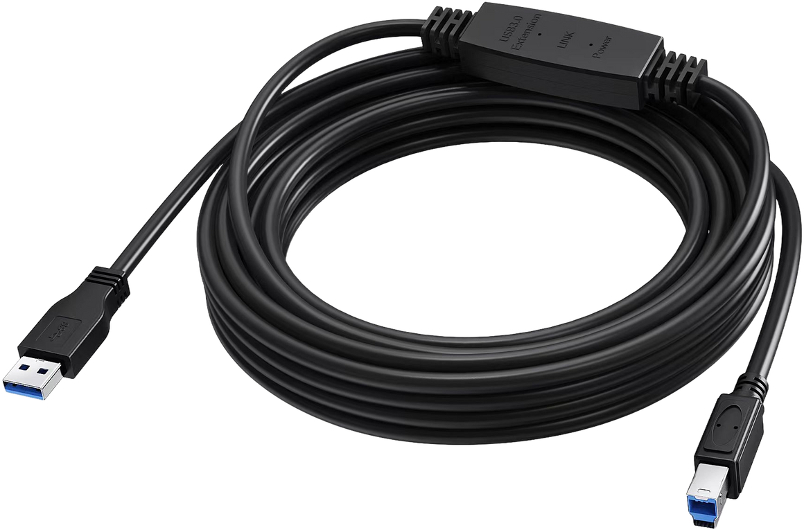 Vision Black USB 3.0 Cable 5m with active booster