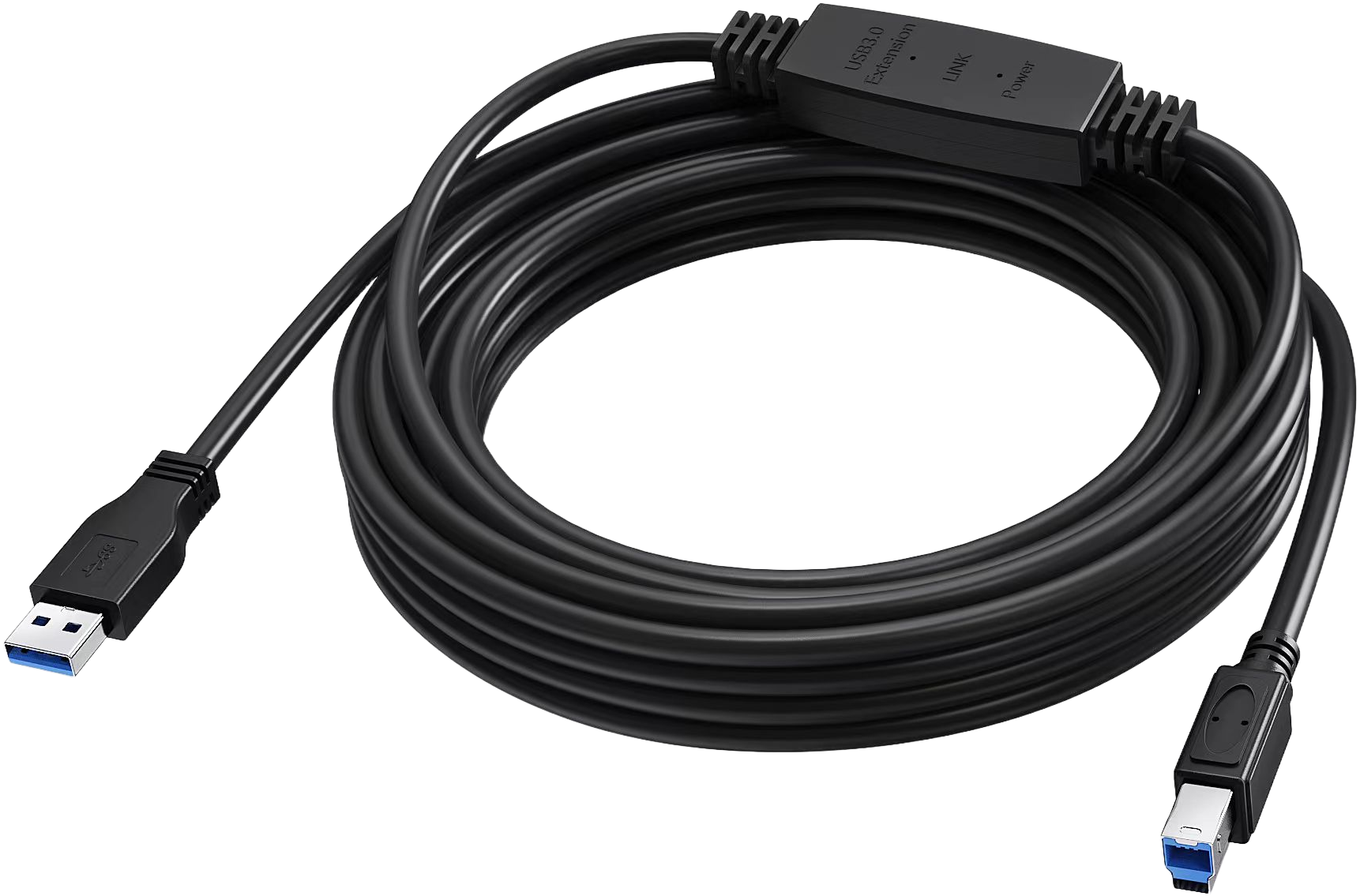 Vision Black USB 3.0 Cable 5m with active booster