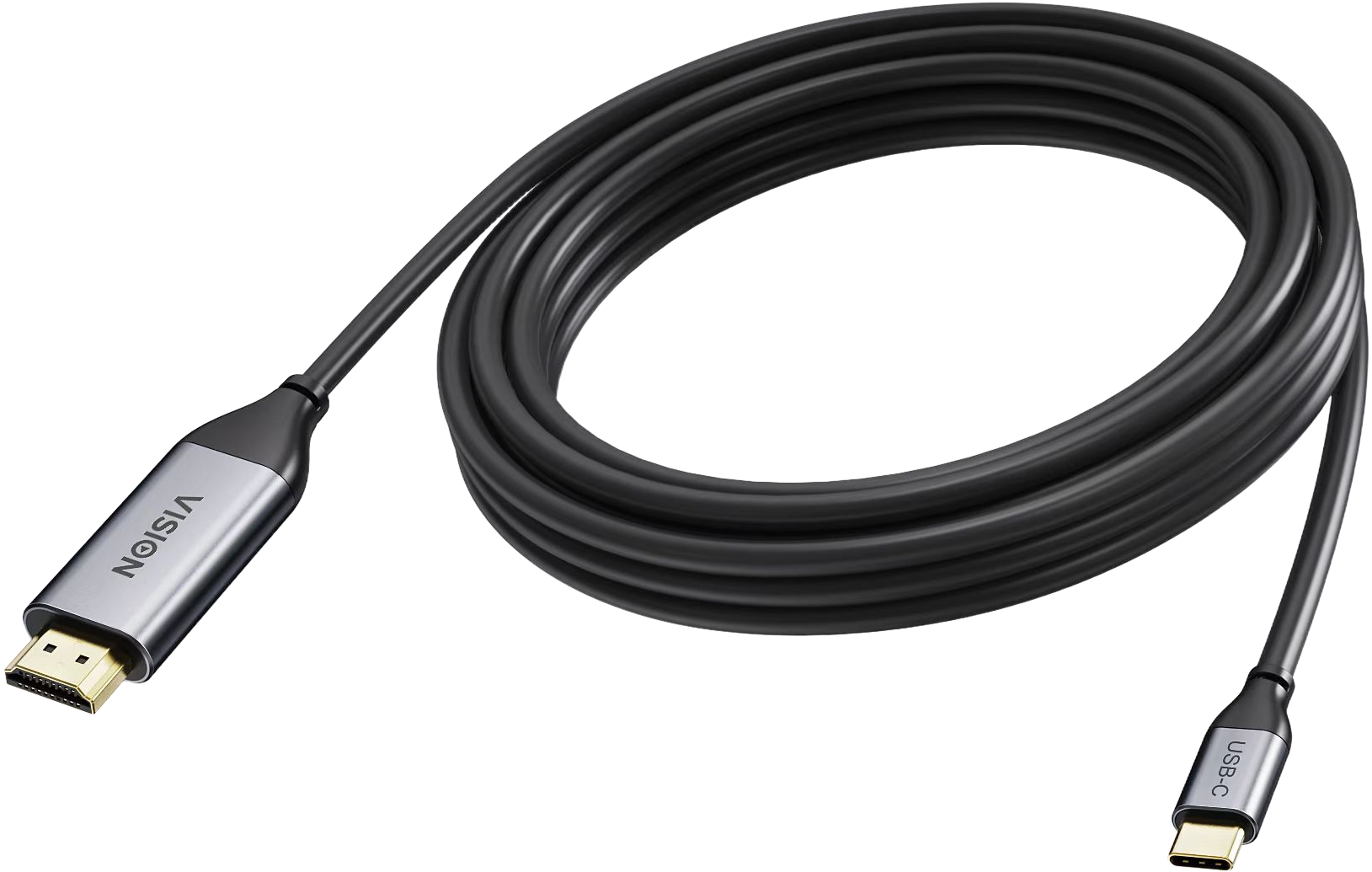 Vision Black USB-C to HDMI Cable 5m