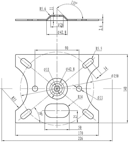 Vision Close-Coupled Projector Ceiling Mount