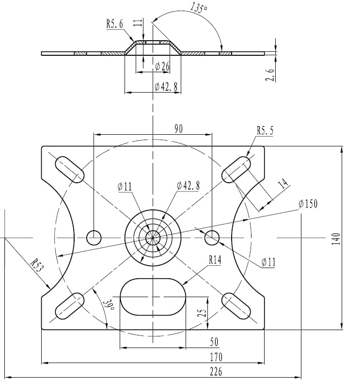 Vision Telescopic Projector Ceiling Mount