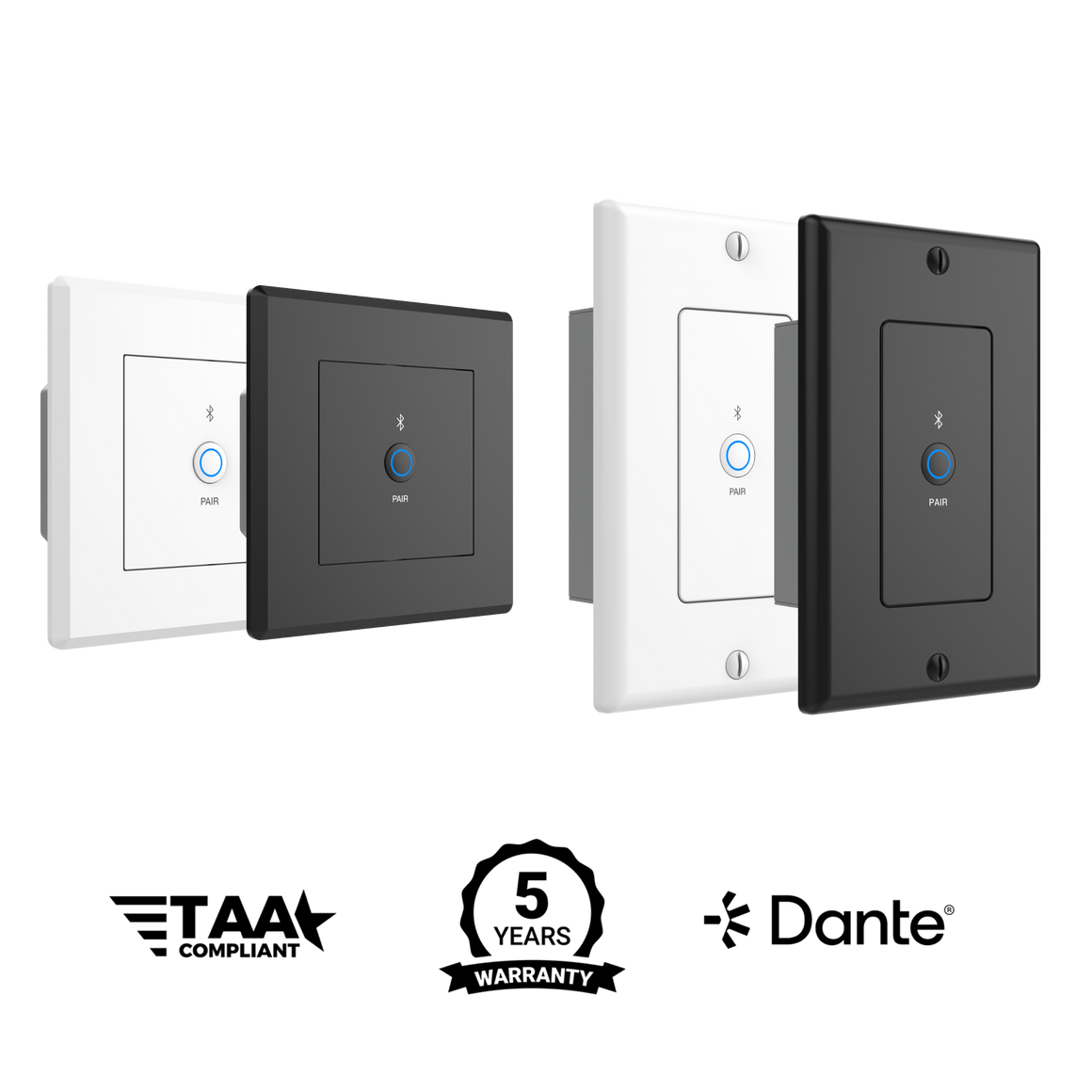 Turtle_AV_Dante_Bluetooth_Wallplate