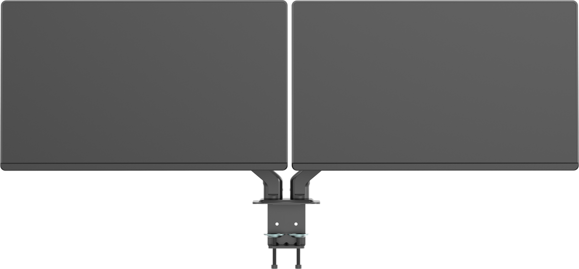 Vision Black Monitor Desk Arm 100×100 Dual