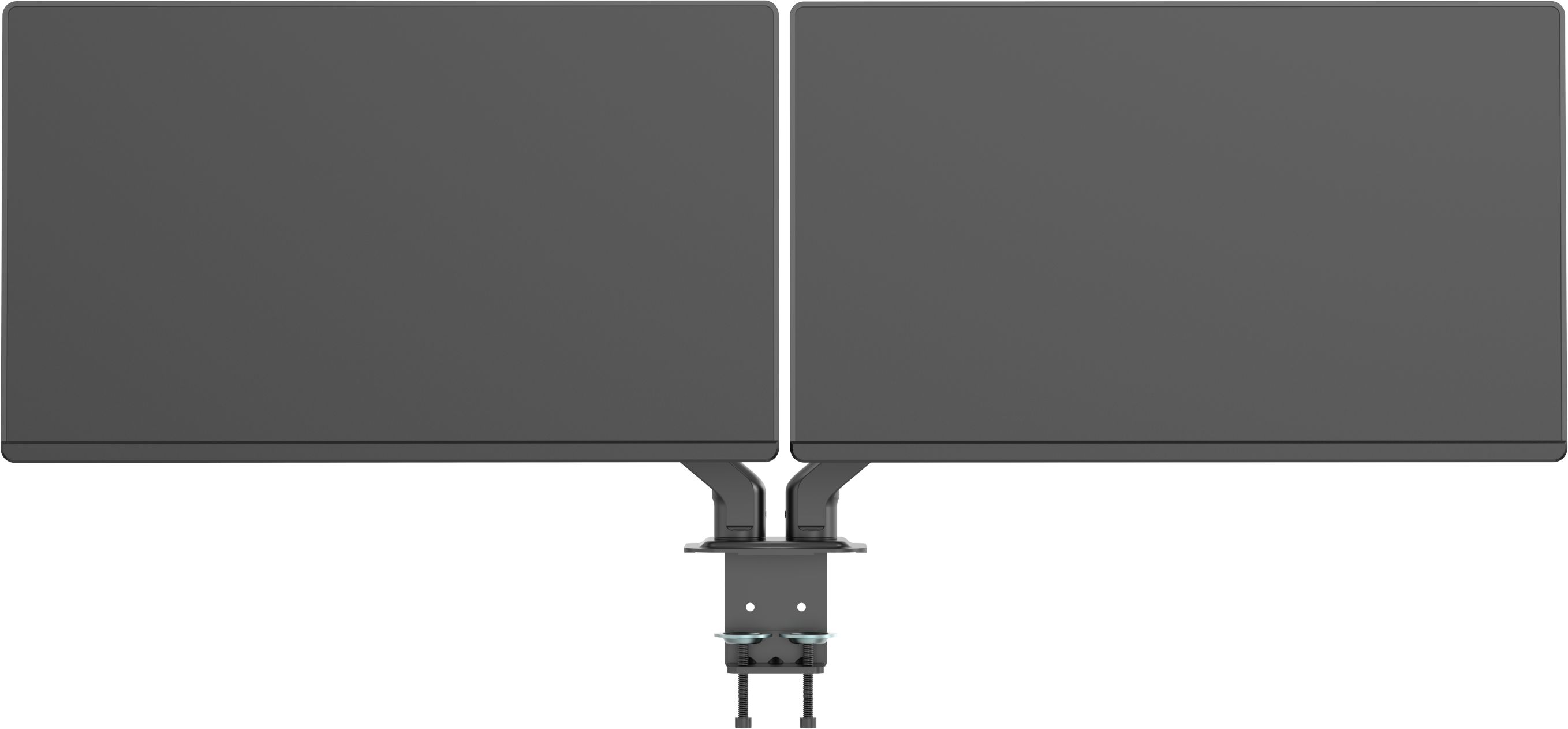 Vision Black Monitor Desk Arm 100×100 Dual