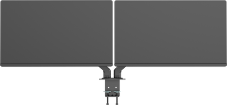 Vision Black Monitor Desk Arm 100×100 Dual