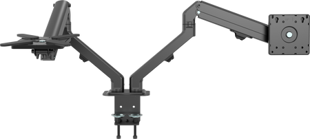 Vision Black Monitor Desk Arm 100×100 Dual