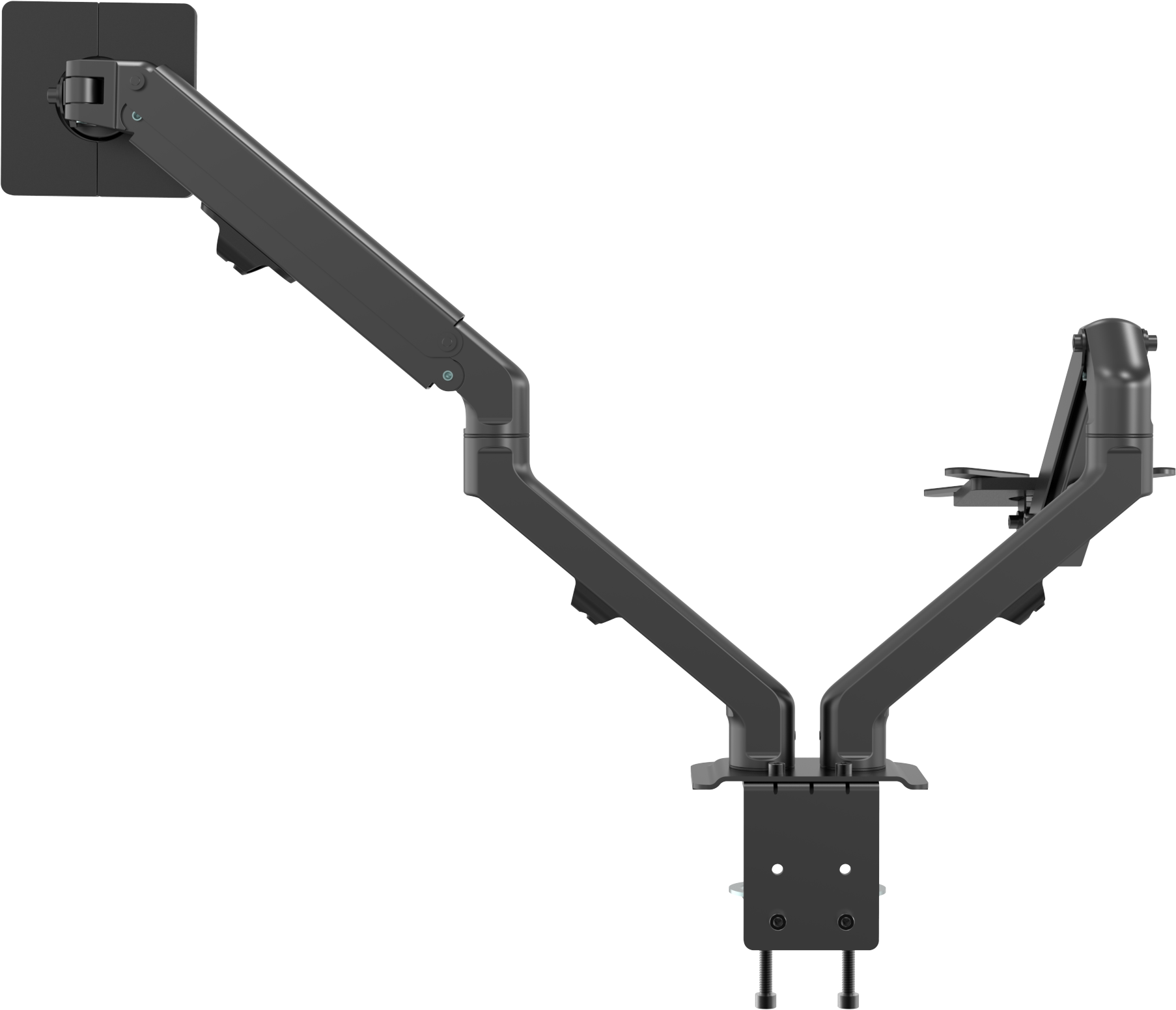 Vision Black Monitor Desk Arm 100×100 Dual