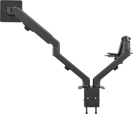 Vision Black Monitor Desk Arm 100×100 Dual