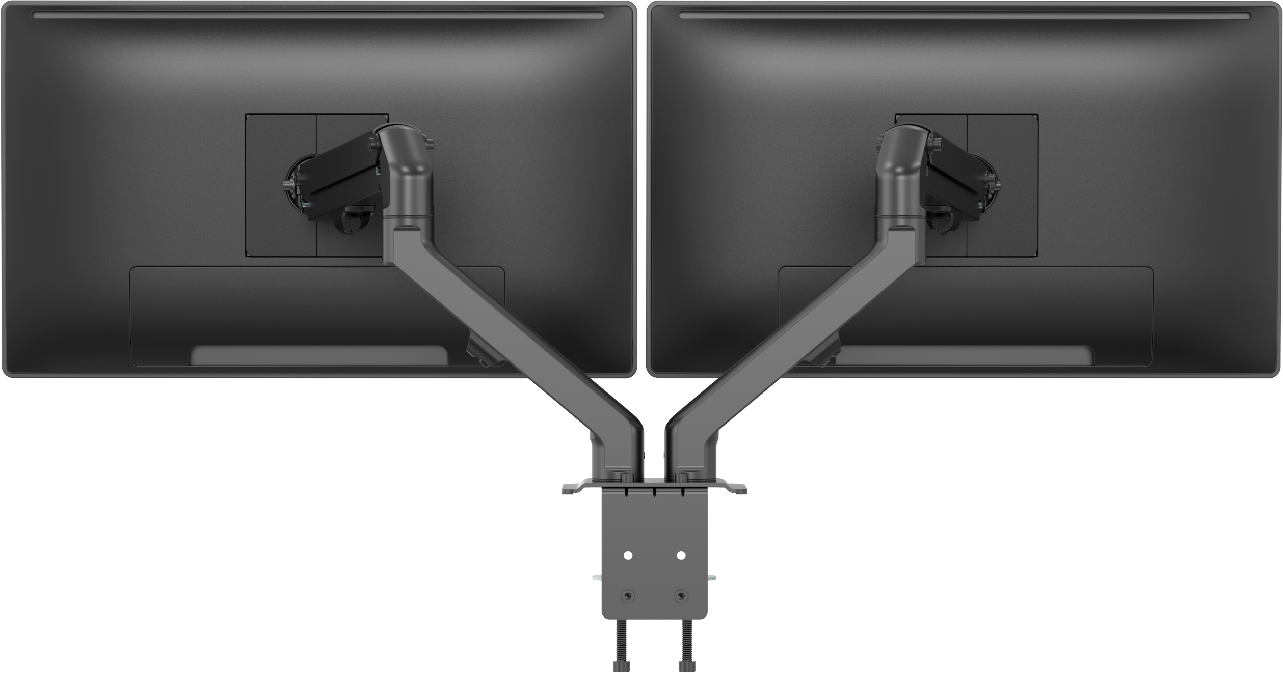 Vision Black Monitor Desk Arm 100×100 Dual