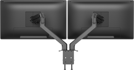 Vision Black Monitor Desk Arm 100×100 Dual