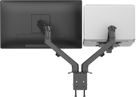 Vision Black Monitor Desk Arm 100×100 Dual