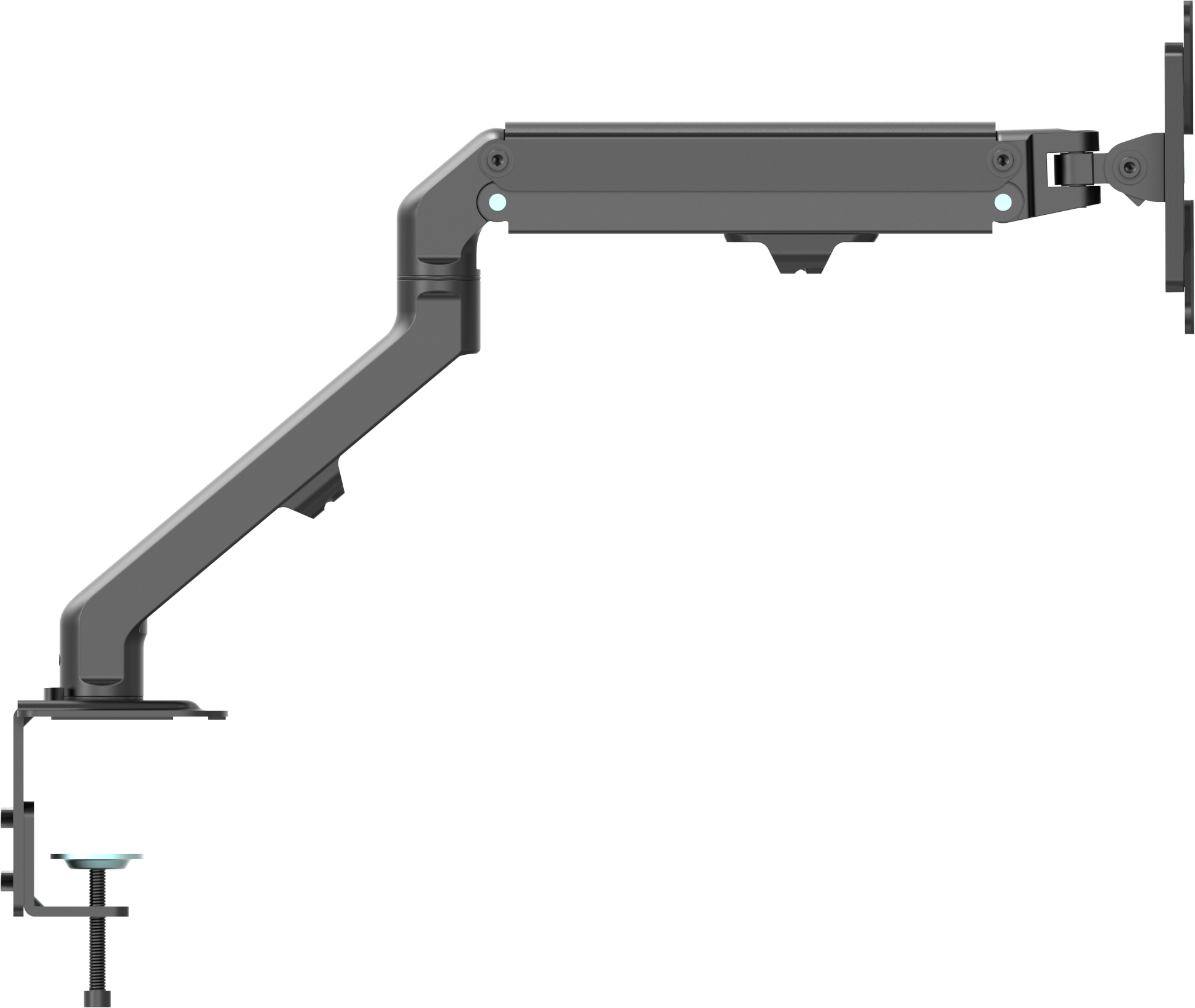 Vision Black Monitor Desk Arm 100×100 Dual