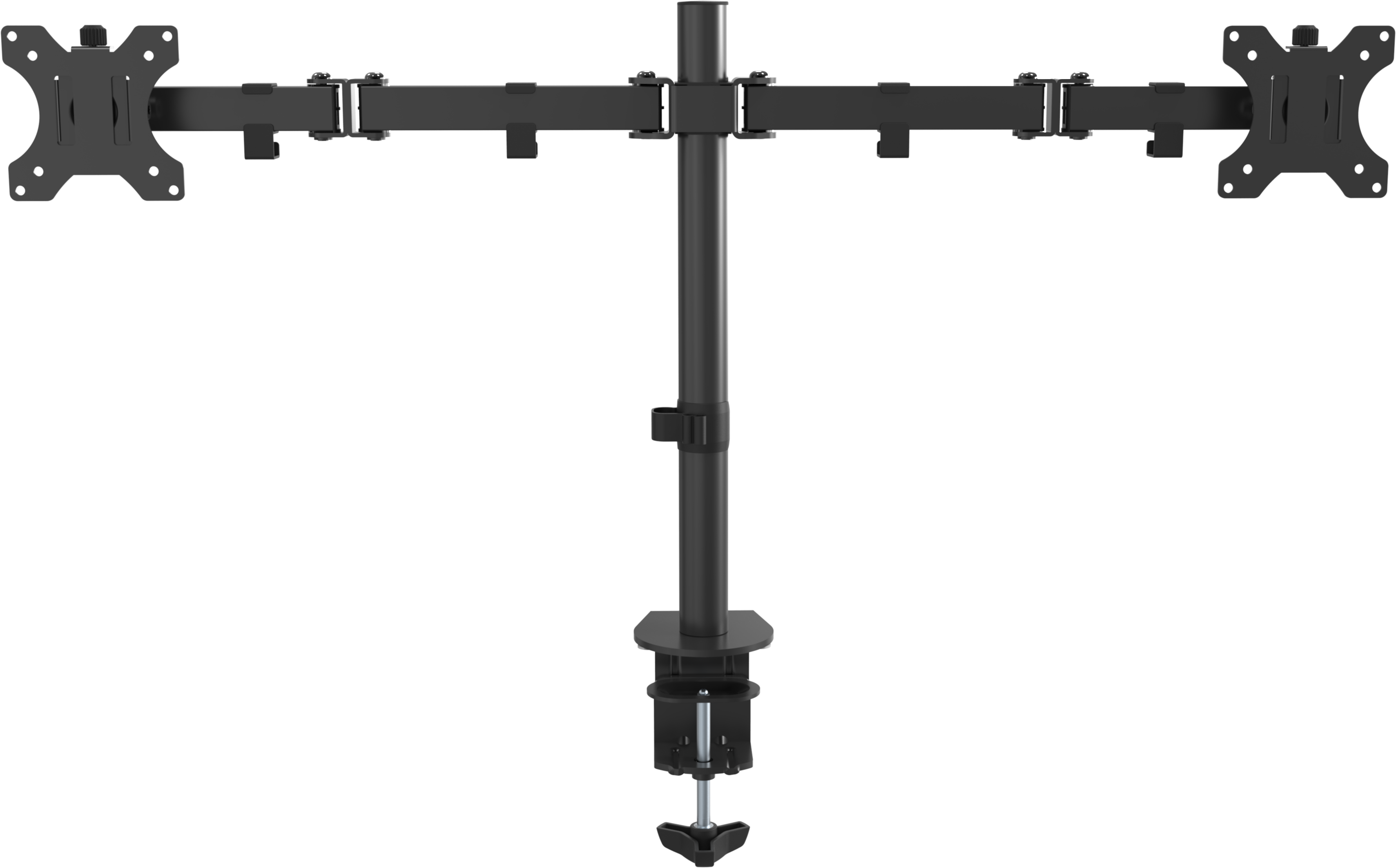 Vision Black Monitor Desk Post 100×100 Dual