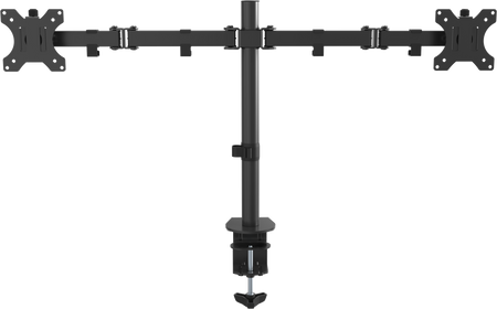 Vision Black Monitor Desk Post 100×100 Dual