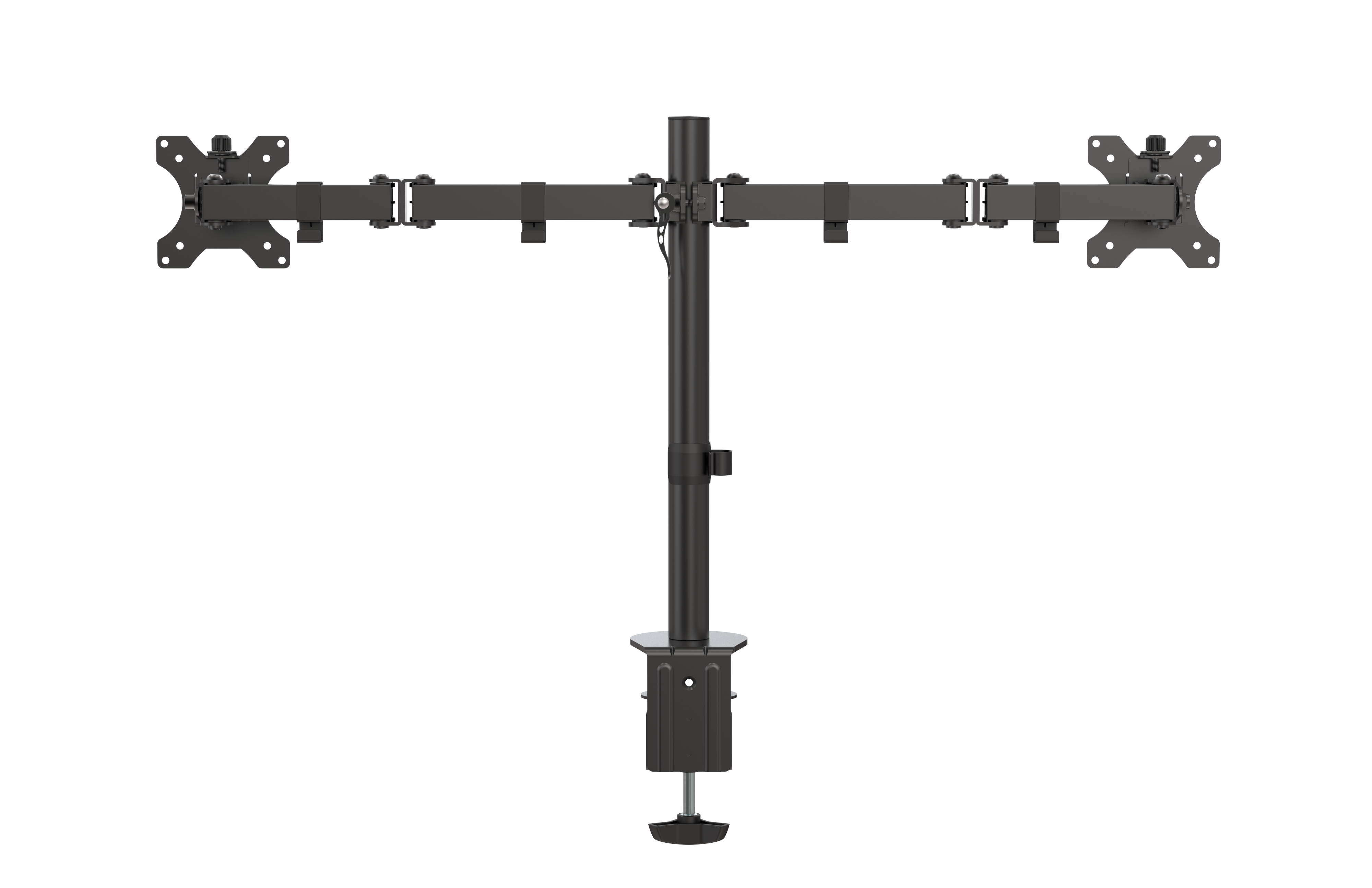 Vision Black Monitor Desk Post 100×100 Dual