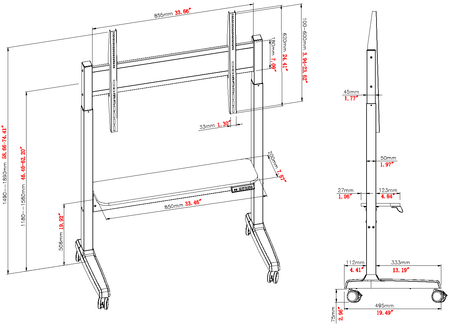 Vision Motorised Display Cart 60 kg