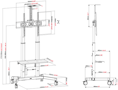 Vision Motorised Display Cart 80 kg