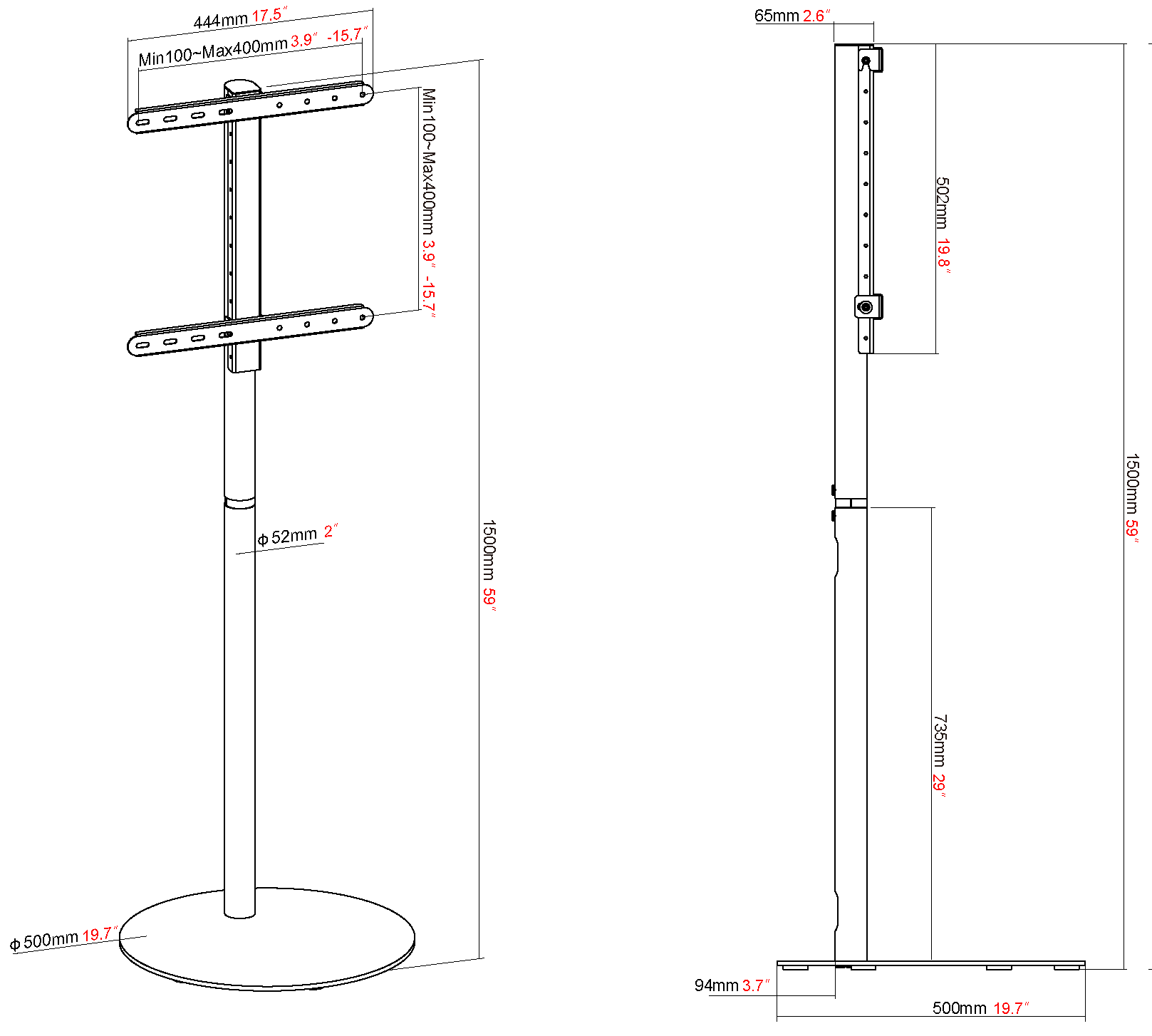 Vision Freestanding Display Floor Stand
