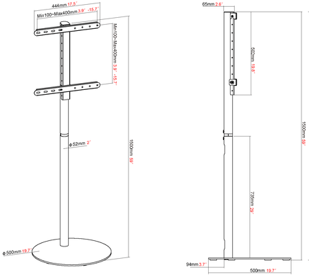 Vision Freestanding Display Floor Stand