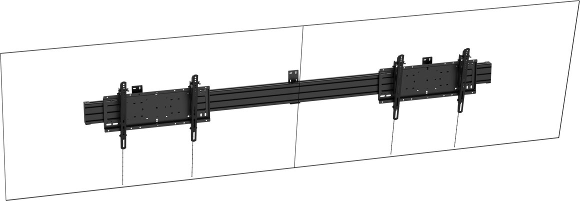 Vision Menu Board Mount Kit - Landscape 2 x 55-75"