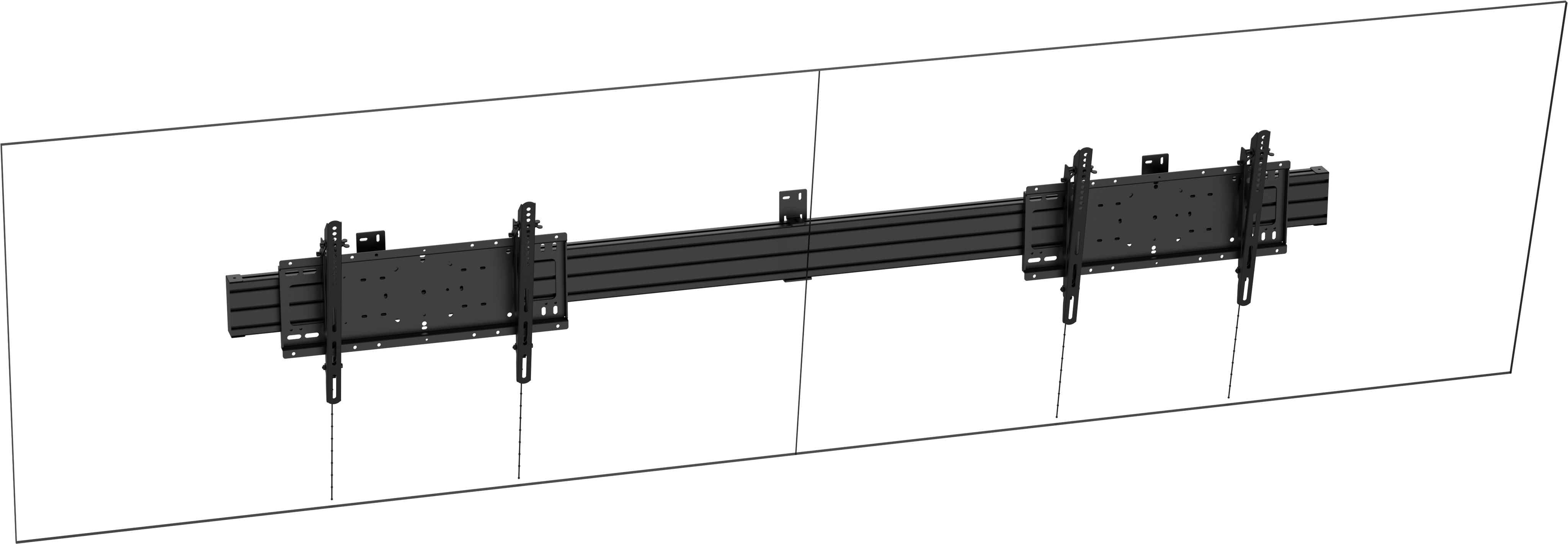 Vision Menu Board Mount Kit - Landscape 2 x 55-75"