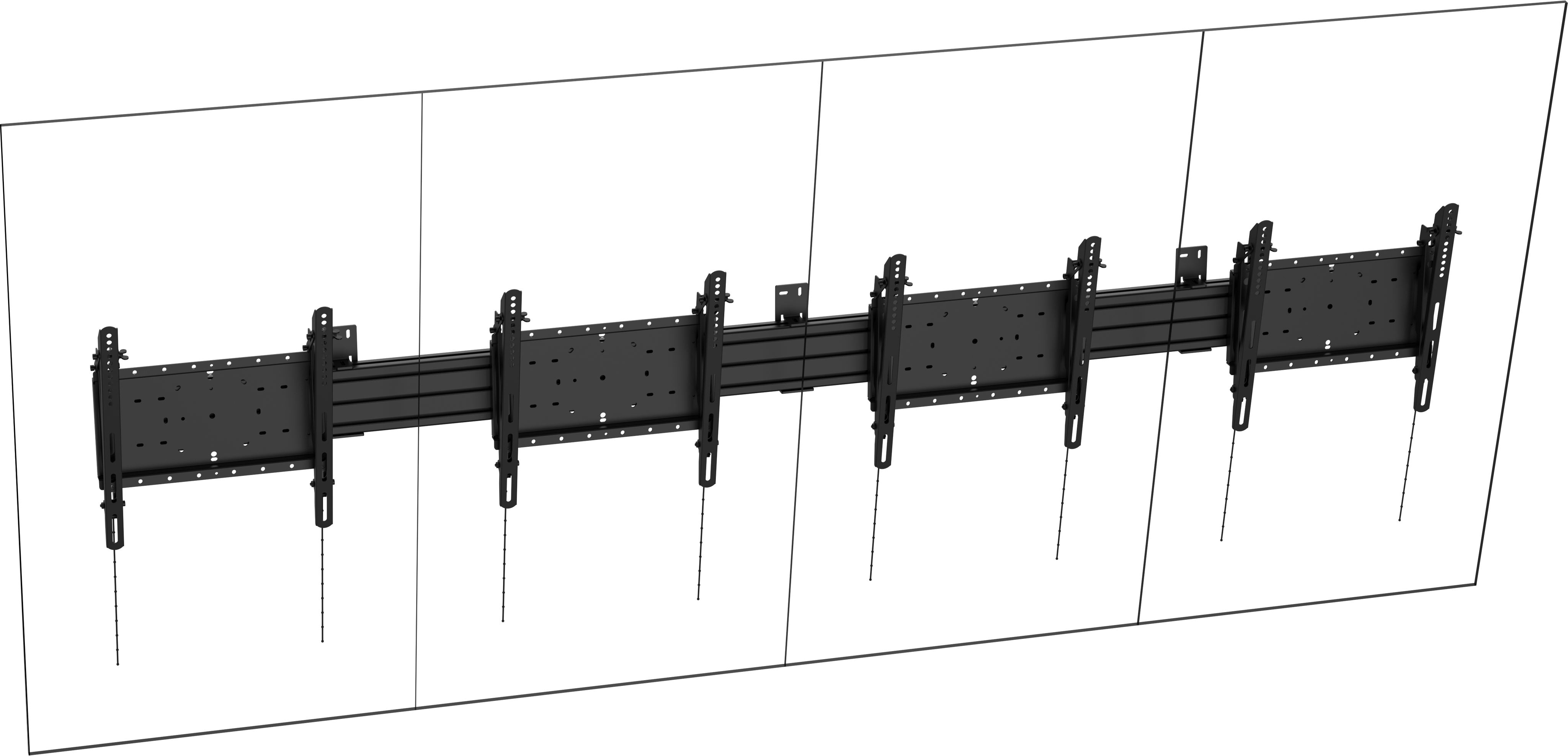 Vision Menu Wall Mount Kit - Portrait 4 x 50-55"