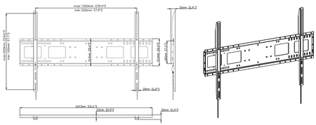 Vision Heavy Duty Flat-Panel Wall Mount 1000×600