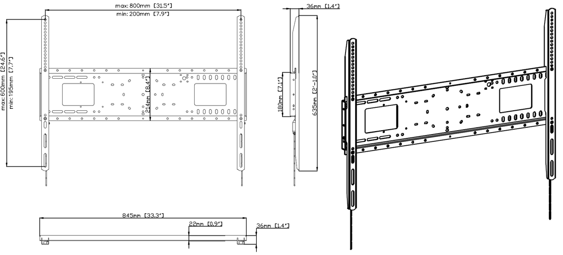 Vision Heavy Duty Flat-Panel Wall Mount 800×600