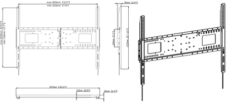 Vision Heavy Duty Flat-Panel Wall Mount 800×600