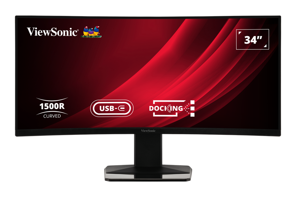 ViewSonic VG3419C 34" Curved USB-C Docking Monitor with KVM – Business Productivity Display